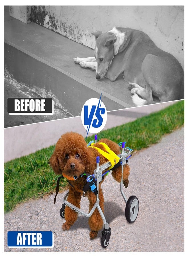 LetPetRun Four-Wheeled Adjustable Dog Wheelchair, Lightweight Mobility Bicycle Trailer for Disabled Pets, Easy to Assemble, Supports Walking and Exercise (XS) - Image 2