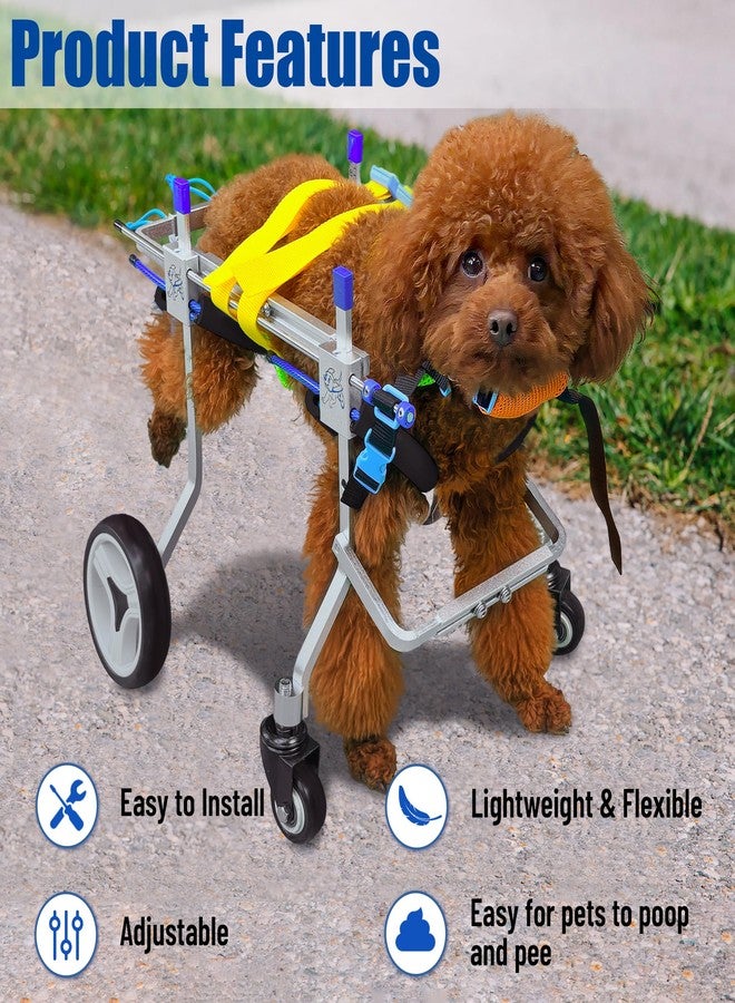 LetPetRun Four-Wheeled Adjustable Dog Wheelchair, Lightweight Mobility Bicycle Trailer for Disabled Pets, Easy to Assemble, Supports Walking and Exercise (XS) - Image 4