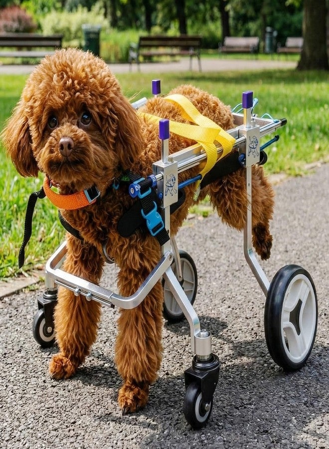 LetPetRun Four-Wheeled Adjustable Dog Wheelchair, Lightweight Mobility Bicycle Trailer for Disabled Pets, Easy to Assemble, Supports Walking and Exercise (XS) - Image 1