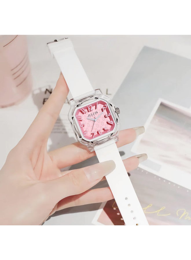 Julius Women's Watch Day Gift, Dopamine Gift For Girls, Student Sports Luminous Waterproof Quartz Wrisch - Image 2