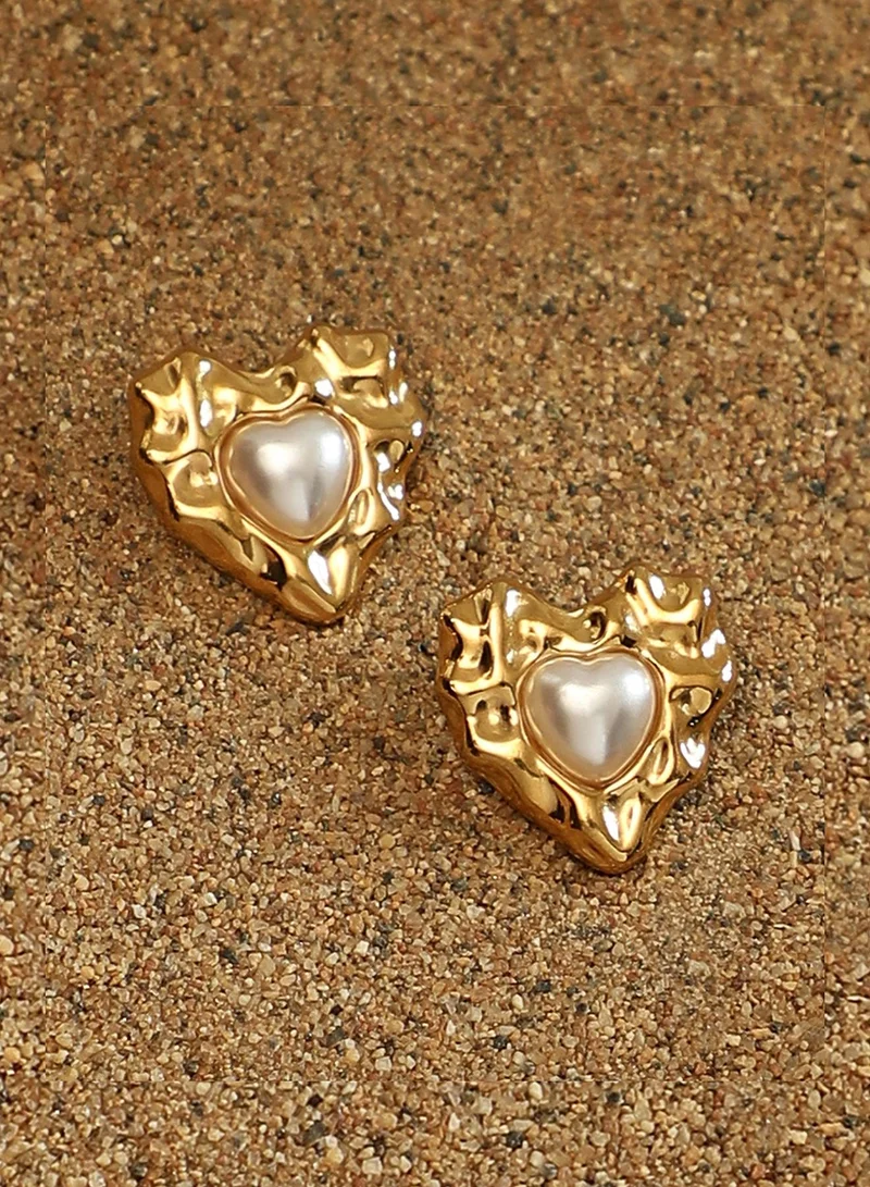 سوهي أقراط بوردو-كوير مرصعة للنساء بلون كاليفورنيا من اللؤلؤ الصناعي والسبائك بإغلاق ضاغط