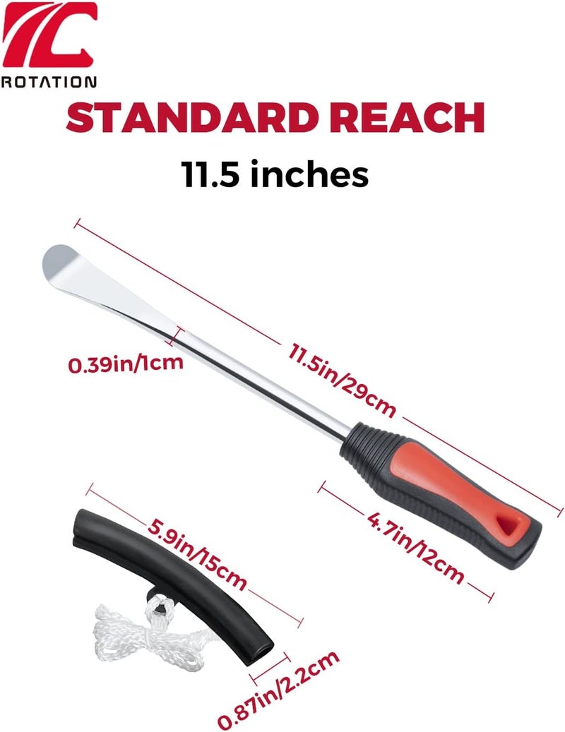 ROTATION 115 inch Steel Tire Spoon Lever Iron Tool Kit Professional Tire Changing Tool for Motorcycle Dirt Bike Lawn Mower 3 pcs Tire Spoons 2 Rim Protector 5Piece Set - Image 4