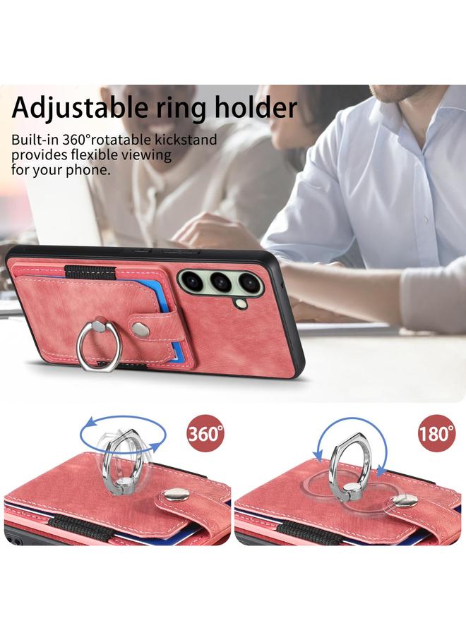 اس-توب جراب هاتف Samsung Galaxy A56 5G بتصميم كلاسيكي مع حلقة ومحفظة وبطاقة - Image 5