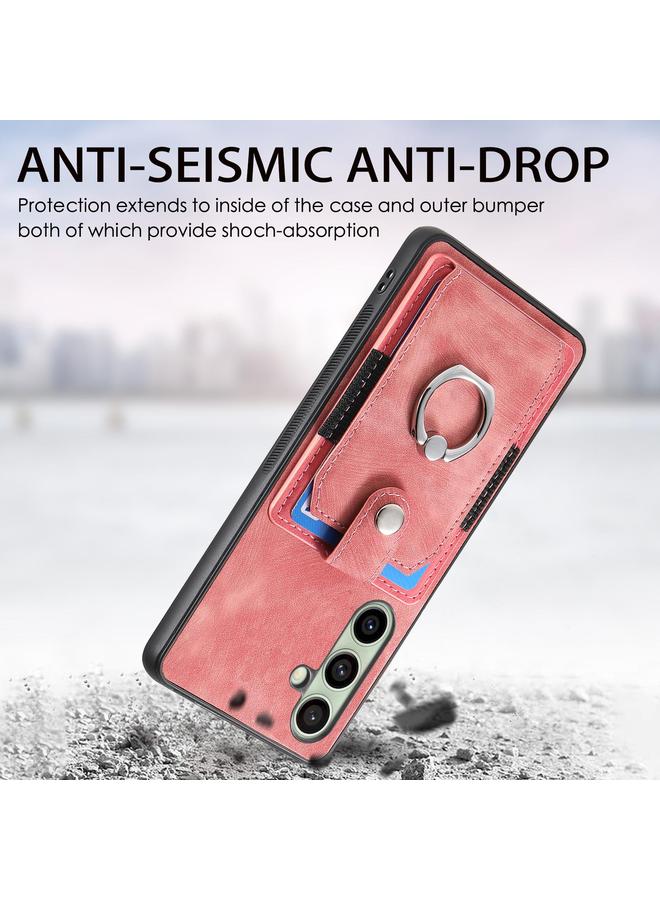 اس-توب جراب هاتف Samsung Galaxy A56 5G بتصميم كلاسيكي مع حلقة ومحفظة وبطاقة - Image 3