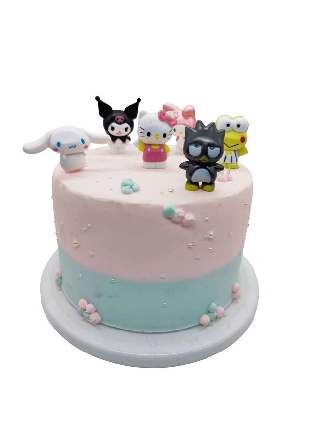 6 Pack C ute Lovely Characters Figurines Mini Animal Figure for Cake Topper, Kids Birthday Party Supplies Decorations, Bouquet, Charms, Cake pan, Plant Etc - Image 4