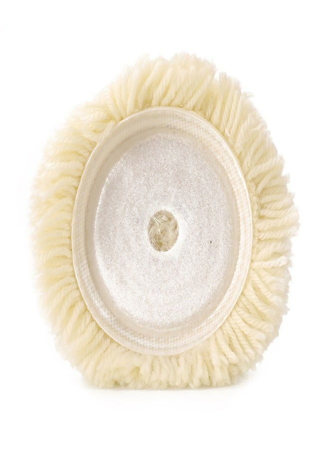 LAWAZIM Wool Buffing Pad -4.5inch- Easy to Clean and Maintain Polishing Pad Buffing Wheel Disc for Surface Detailing Scratch Removal Revitalization Protection and Restoration for Automotives Household  - Image 2