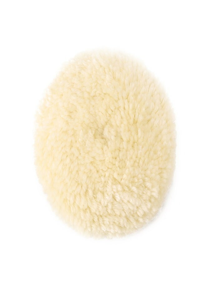 LAWAZIM Wool Buffing Pad -4.5inch- Easy to Clean and Maintain Polishing Pad Buffing Wheel Disc for Surface Detailing Scratch Removal Revitalization Protection and Restoration for Automotives Household  - Image 1