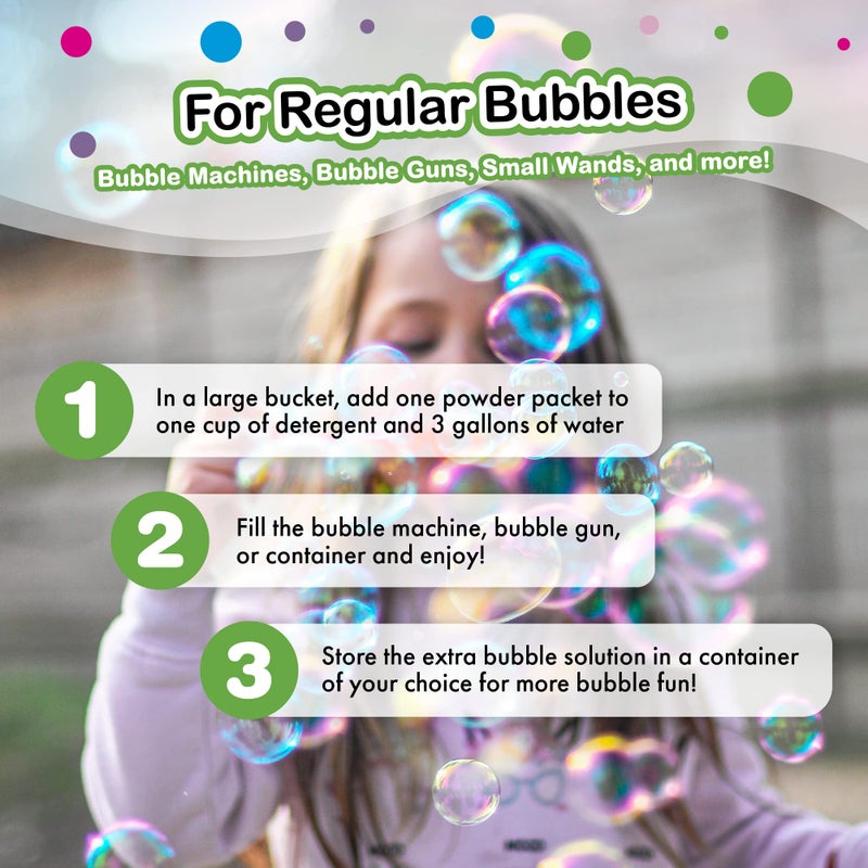 WOWmazing Big Bubble Refill Powder Mix (6 Packets) - Turns Dish Detergent into Giant Bubbles. Makes 6 GALLONS! - Made in USA - Image 4