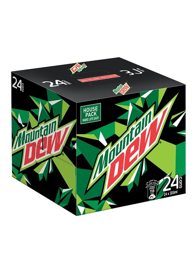 Mountain Dew Soft Drink, Can, 325ml × 24 