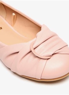 Girls Pleat Detail Slip-On Round Toe Ballerina Shoes - pzsku/Z5353947213BF0A53BAA7Z/45/_/1717592674/00420e60-c6a5-4e4c-9850-6e44e0fbd791