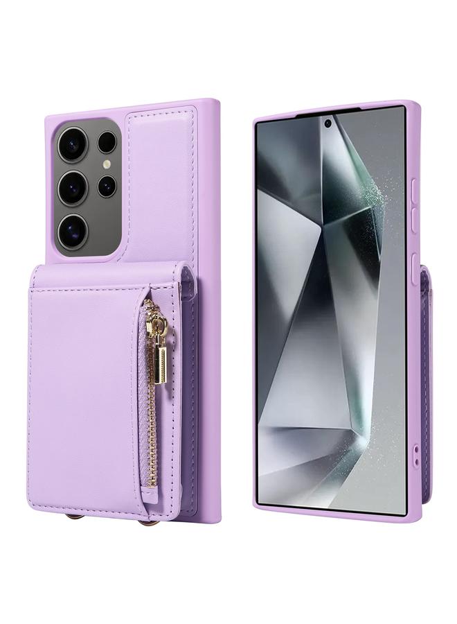 S-TOP Case For Samsung Galaxy S25 Ultra 5G Crossbody Lanyard Zipper Wallet Leather Phone Case - Image 2