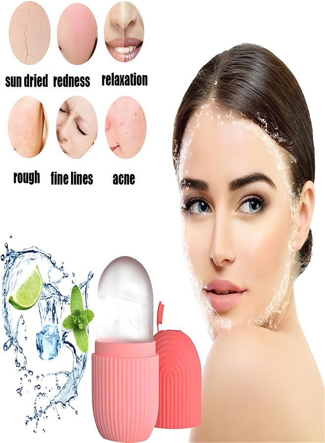 Maplekart Ice Face Roller (Pack of 1) Silicone Facial Cube for Eyes Neck Massage Remove Dark Circle Pore Shrink Face Beauty Skin Care Ice Mould (Random Color) - Image 4