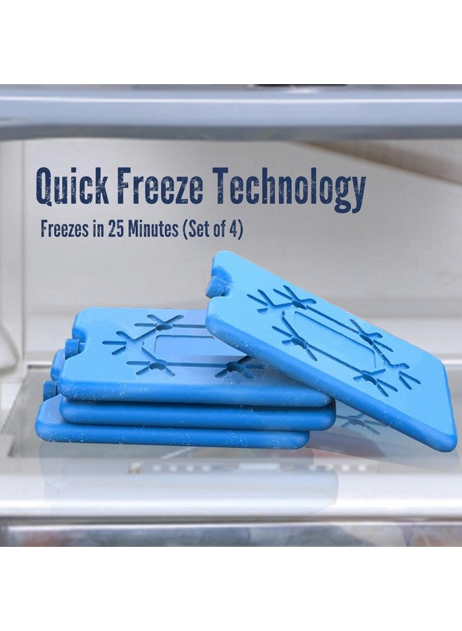 Kona Ice Packs for Lunch Boxes - No Ice Required - Reusable Long Lasting (-5C) Small Thin Freezer Packs - Freezes in 25 Minutes (4) - Image 3