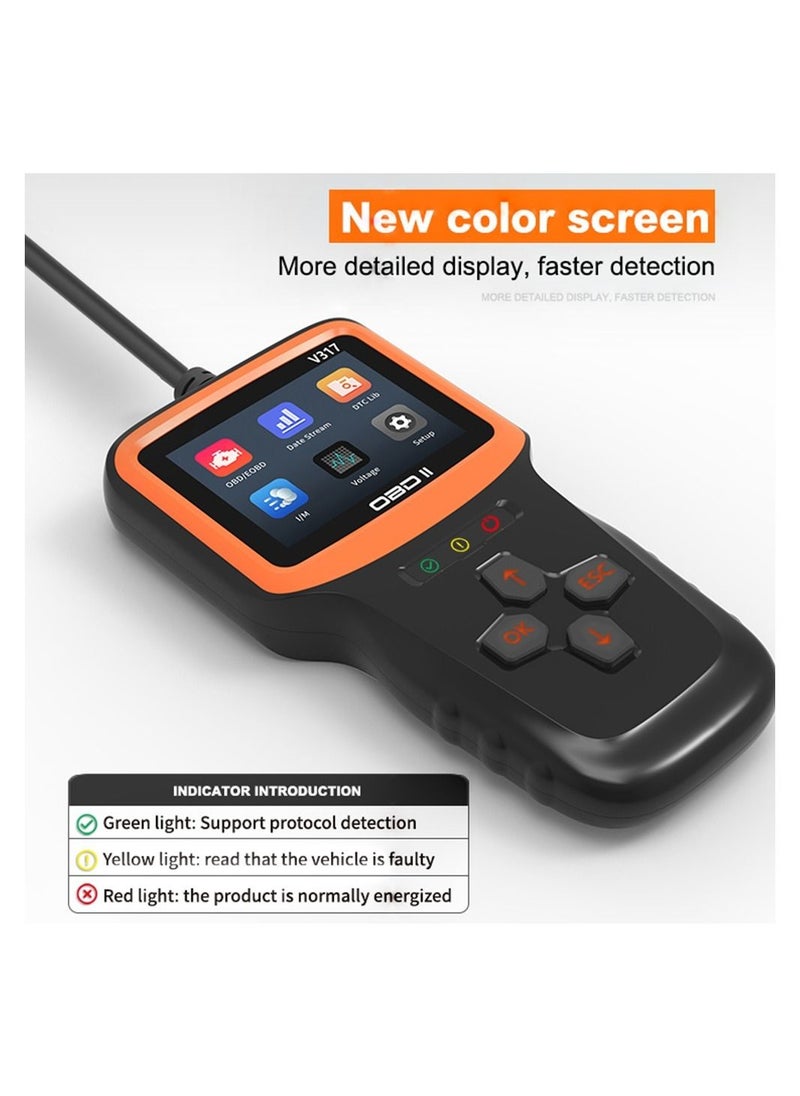 OBD2 Scanner Diagnostic Tool, Vehicle Check Engine Code Readers with Reset & I/M Readiness & More, Car OBDII/EOBD Diagnostic Scan Tool for All Vehicles After 1996