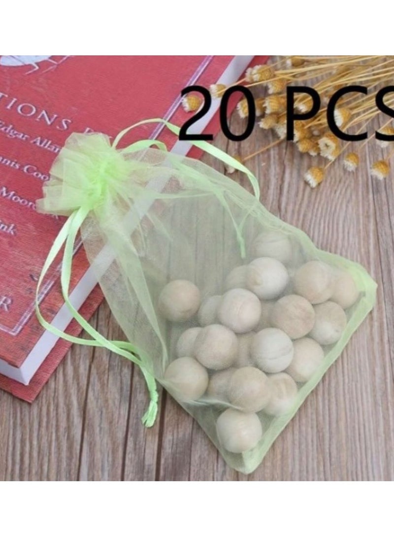 20pcs Natural Eucalyptus Wood Balls Anti Insect Mite Anti Mildew Anti Odor Natural Wood Scent Balls - Image 1