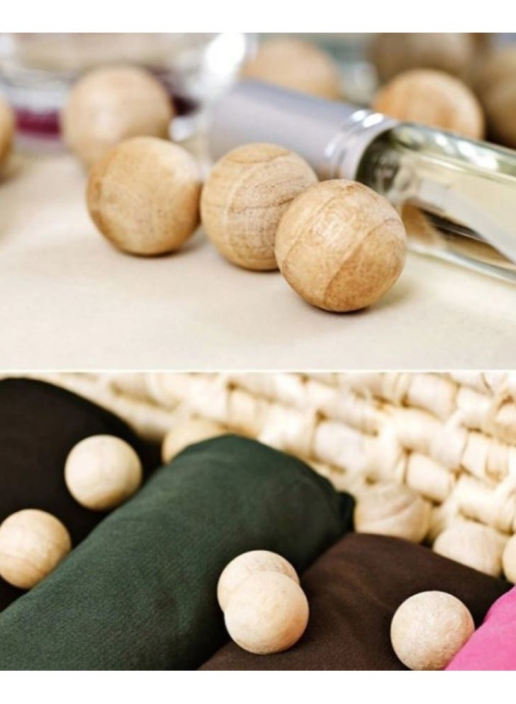 20pcs Natural Eucalyptus Wood Balls Anti Insect Mite Anti Mildew Anti Odor Natural Wood Scent Balls - Image 3