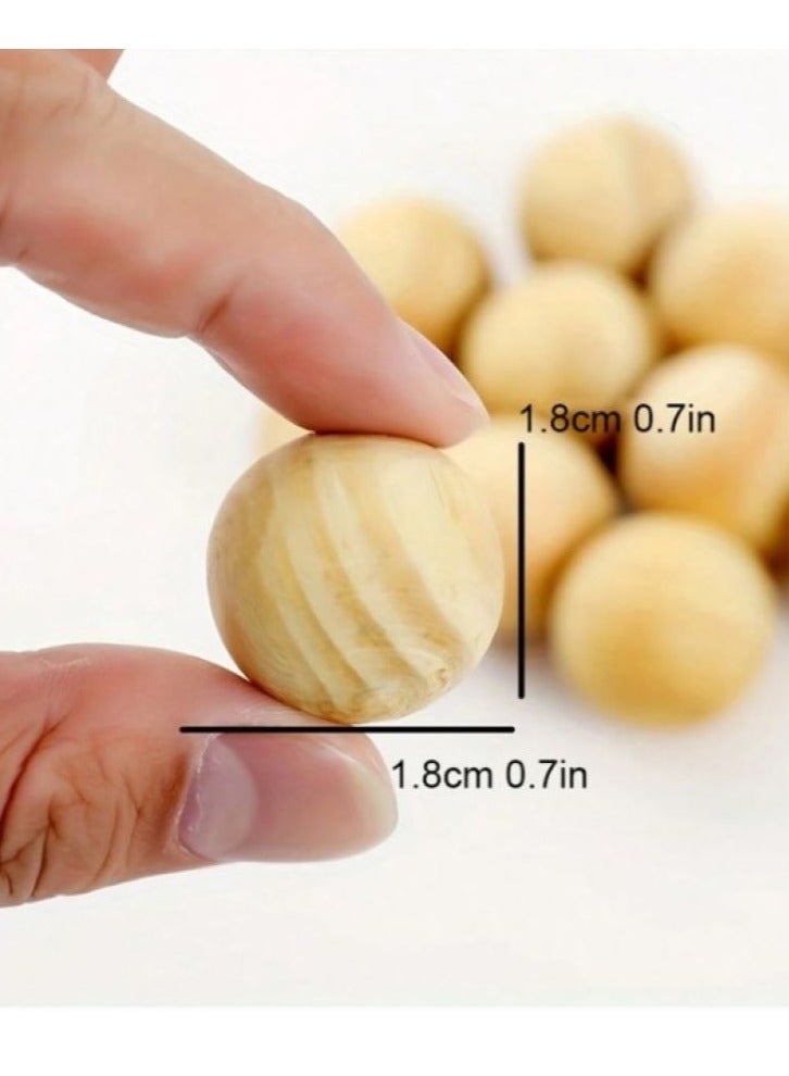 20pcs Natural Eucalyptus Wood Balls Anti Insect Mite Anti Mildew Anti Odor Natural Wood Scent Balls - Image 2