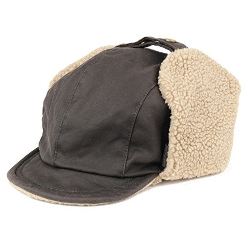 Armycrew Rugged Distressed Sherpa Lined Aviator Pilot Cap - Brown - Image 3