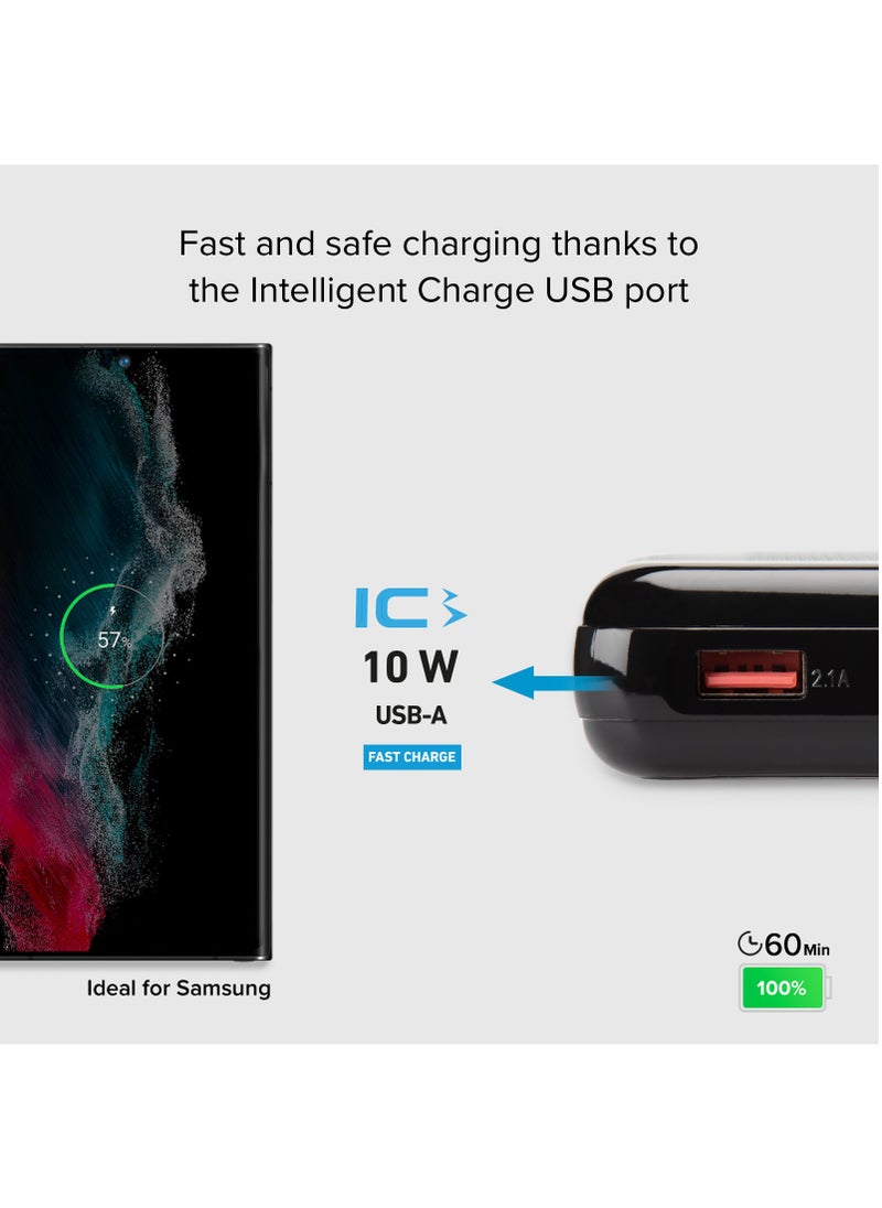 SBS Power Bank Power Delivery 20W 10,000 mAh power bank, knurled matte ideal for iPhone, Samsung and Others.  - Image 4