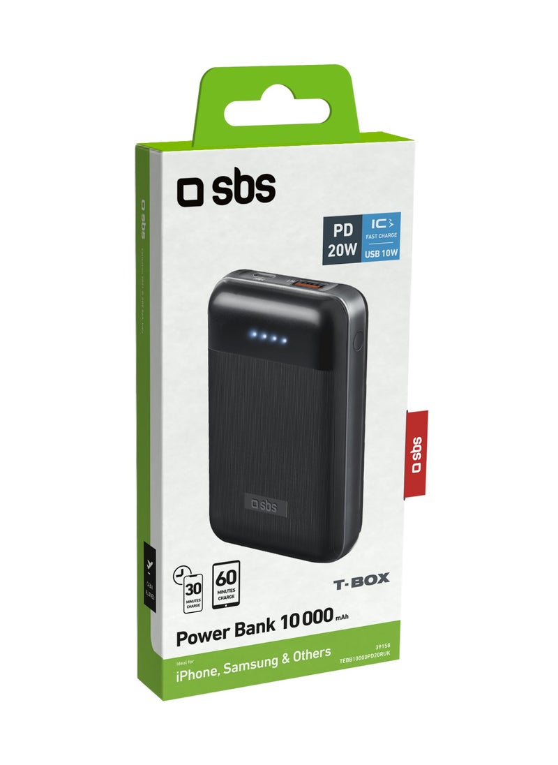 SBS Power Bank Power Delivery 20W 10,000 mAh power bank, knurled matte ideal for iPhone, Samsung and Others.  - Image 2