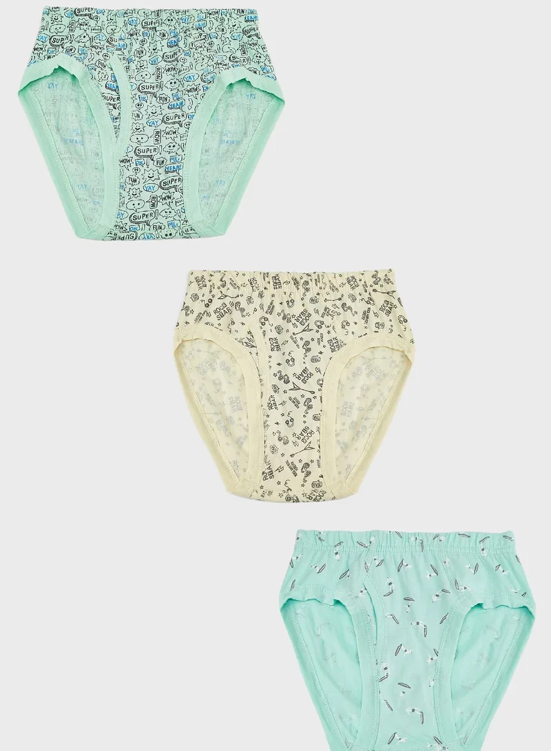 Pinata Pack Of 3 Printed Boys Brief