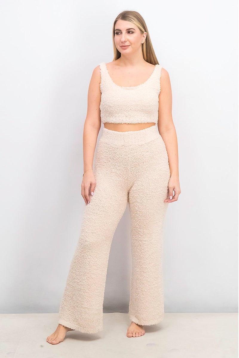 XOXO Women Round Neck Textured Sleeveless Crop Top, Pale Pink - Image 2