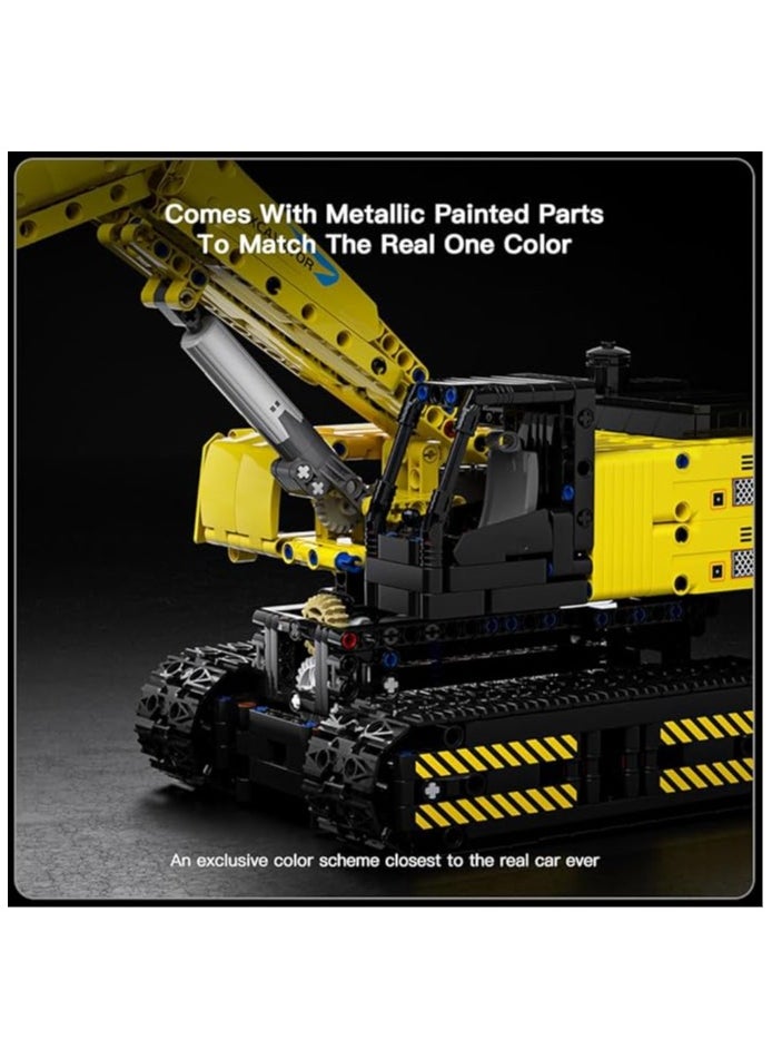 mould king - Mould King 15061 Construction Kit Heavy RC Excavator, Building Kit Construction Vehicle model, application and remote Control excavator building module, Excavator Kit for adults and children 8+ (1120 pieces) - Image 1