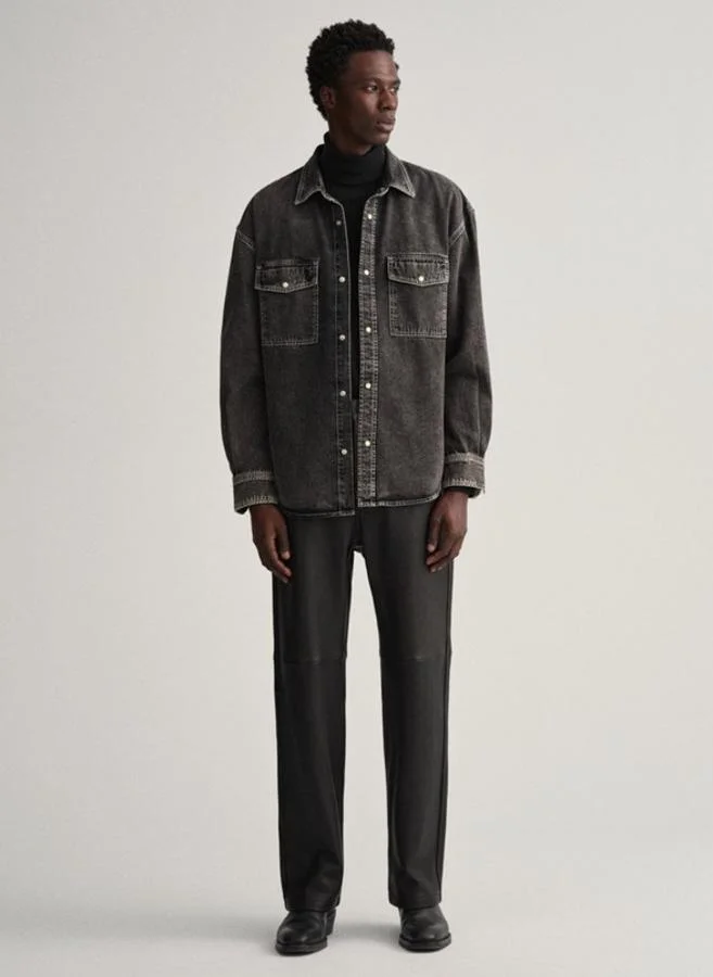 GANT Oversized Heavy Wash Denim Shirt