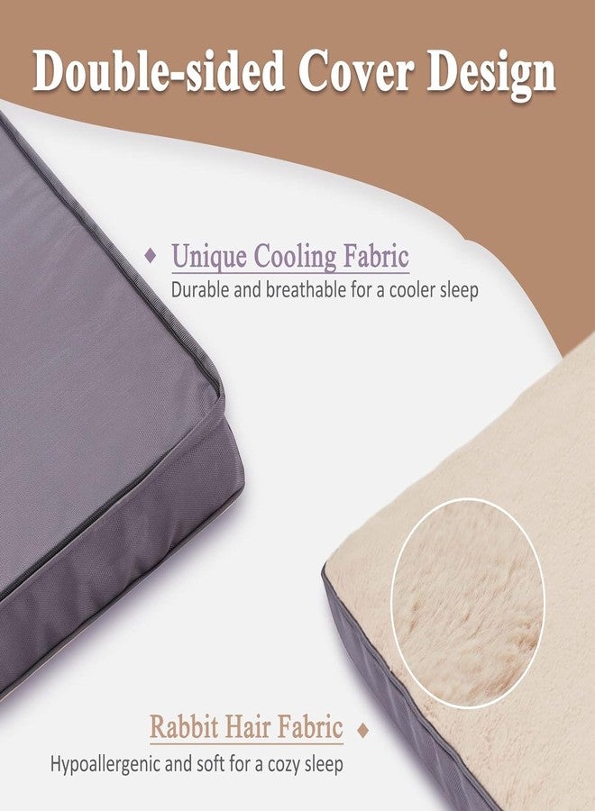 B. Dog Bed - Premium Comfort for Small, Medium, Large Dogs - Removable Washable Cover - Waterproof - Ideal for Puppies & Older Dogs - 30x20x3 in - Image 3