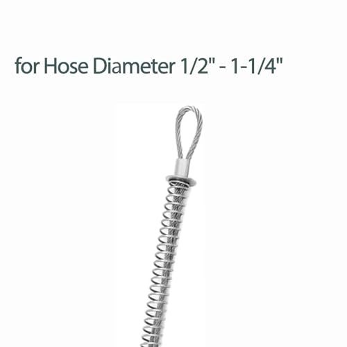 Mefape 15PCS Galvanized Steel Whip Stop Hose, 1/8" x 20", 200 PSI, Silver, 0.5" - 1.25" Hose Diameter - Image 3