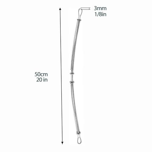 Mefape 15PCS Galvanized Steel Whip Stop Hose, 1/8" x 20", 200 PSI, Silver, 0.5" - 1.25" Hose Diameter - Image 4