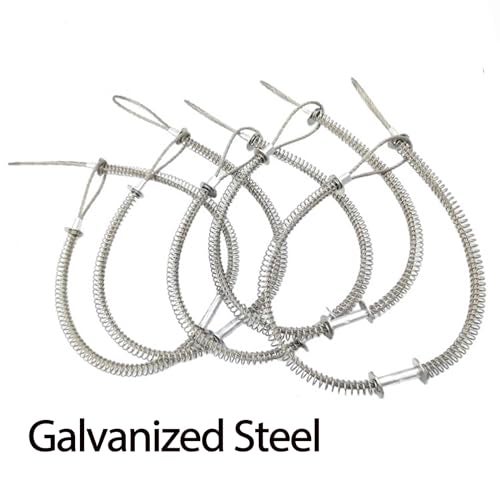 Mefape 15PCS Galvanized Steel Whip Stop Hose, 1/8" x 20", 200 PSI, Silver, 0.5" - 1.25" Hose Diameter - Image 5