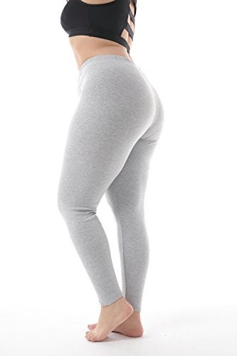ZERDOCEAN Women's Plus Size Modal Lightweight Full Length Leggings Light Gray 2X - Image 4