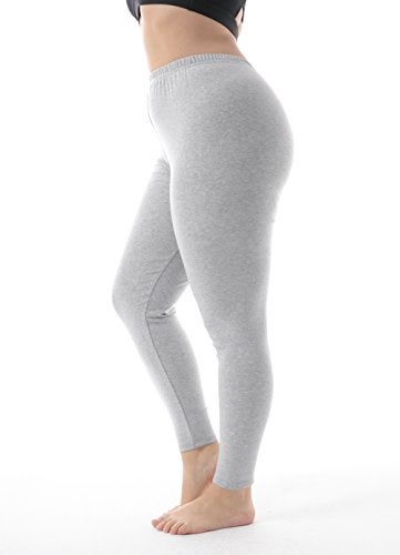 ZERDOCEAN Women's Plus Size Modal Lightweight Full Length Leggings Light Gray 2X - Image 2