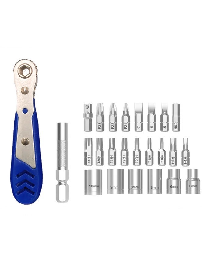 general 28-in-1 multifunctional ratchet screwdriver magnetic tool set for automotive repair meets maintenance needs - Image 1