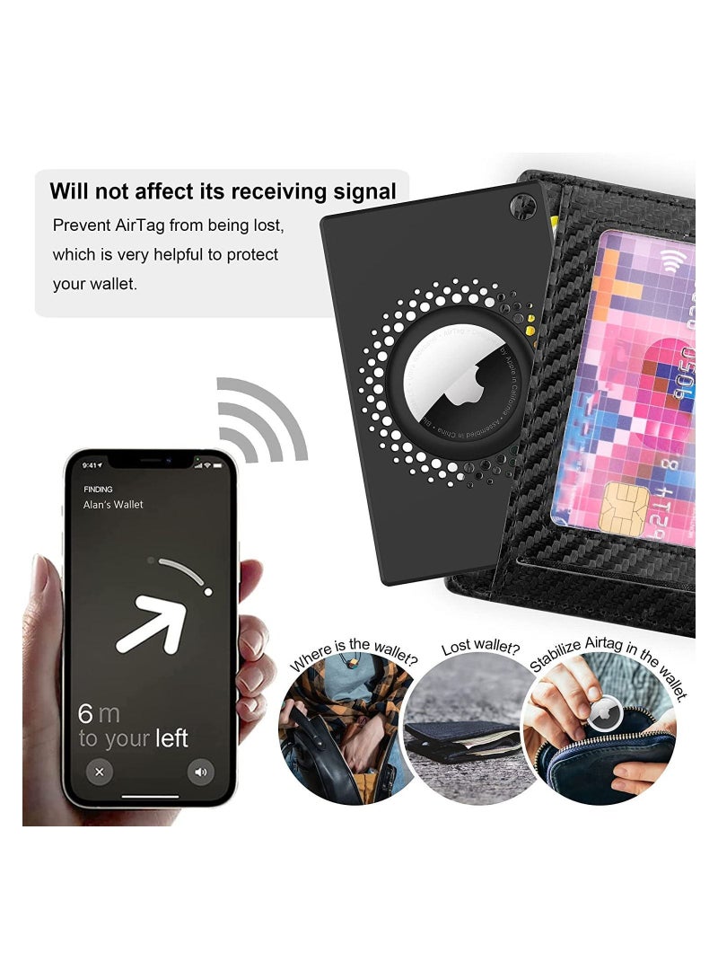 NIBEMINENT Ultra Slim Airtag Wallet Holder, 2 Packs Card Case for Airtags Credit Size, AirTags Holder Wallet, Safety Anti-Lost Purse, Backpack, Handbag, Clutch Accessories  - Image 3