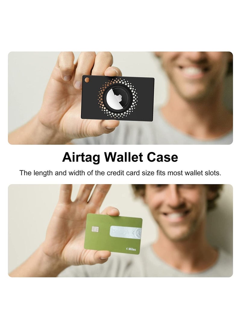 NIBEMINENT Ultra Slim Airtag Wallet Holder, 2 Packs Card Case for Airtags Credit Size, AirTags Holder Wallet, Safety Anti-Lost Purse, Backpack, Handbag, Clutch Accessories  - Image 4
