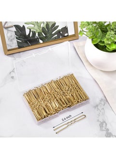 BEoffer BEoffer U Shaped Hair Pins, 200 Count of Buns Waved Hair Pins for Women Girls with Box for Updos French Twists, Bobby Pins Hairgrip Hair Grip Hairclip Bulk Hair Accessories (Blonde, 2.4 Inch)  - Image 2