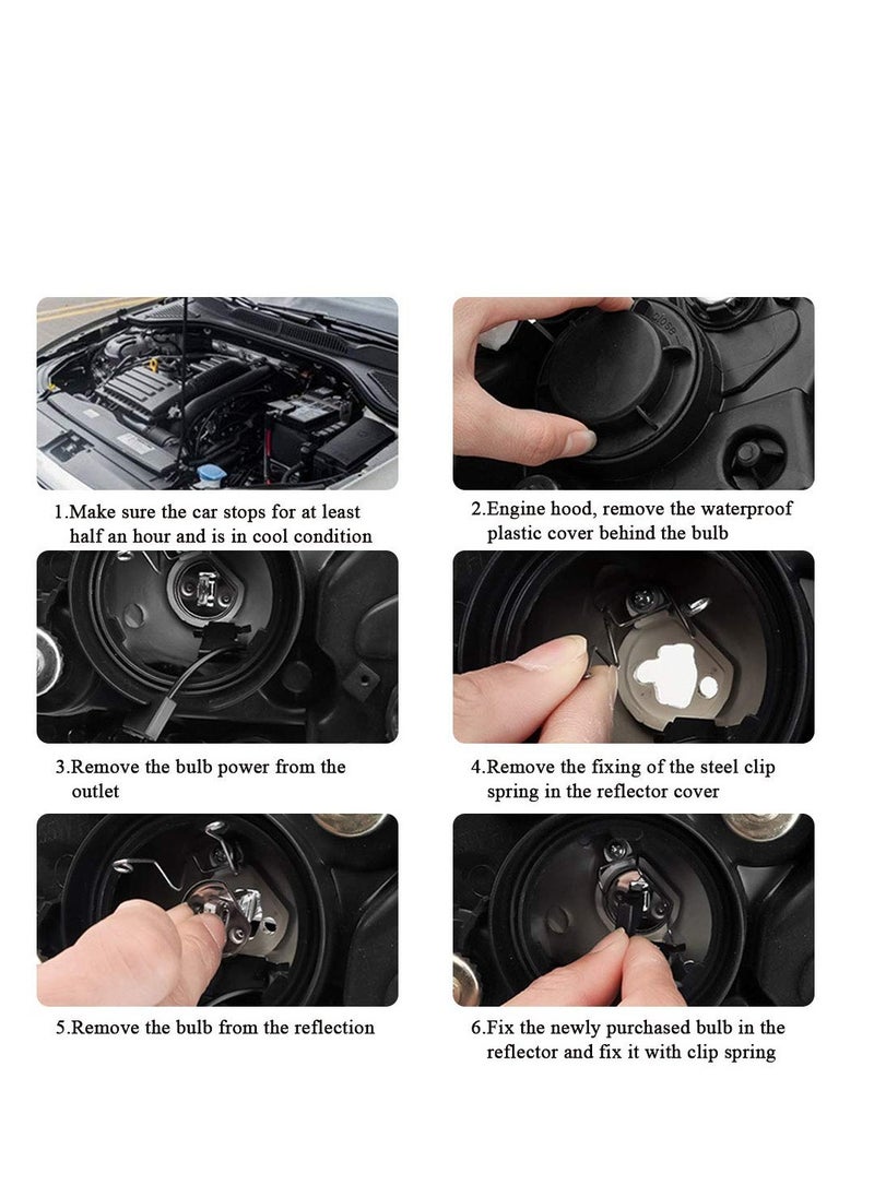 KASTWAVE - LED Headlight Bulbs, Fog Light Lamp, 55W Halogen Headlight Bulbs 3000K Super Bright, 360 Degree Adjustable, Non-polarity Plug & Play, Pack of 2 - Image 1