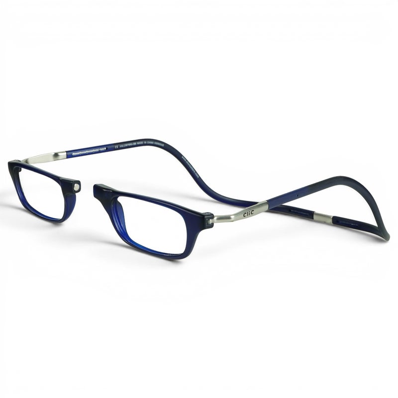 Clic Magnetic Reading Glasses Adjustable Neck Hanging Readers Secure Fit with Rigid Headband Original Expandable MXL Dark Matte Blue 225 - Image 2
