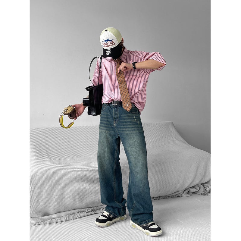 Unisex Casual Daily Denim Jeans - Image 4