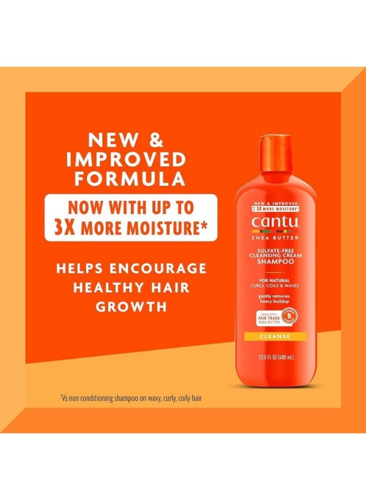 Cantu Shea Butter Sulfate-Free Shampoo and Hydrating Conditioner Set – Moisturizing Hair Care Duo for Natural & Textured Hair - Image 3