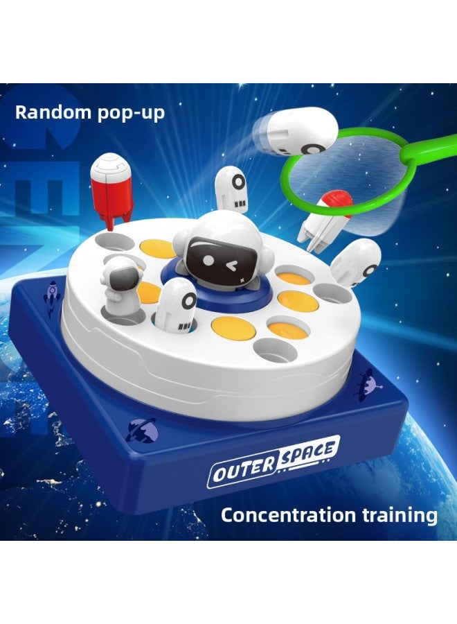 Electric Rocket Launch Fishing Plate Torpedo Turntable Toy Desktop Puzzle Focus Game Parent-child Interaction-Color:Green (Chinese Color Box)