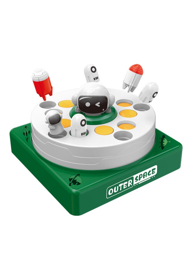 Electric Rocket Launch Fishing Plate Torpedo Turntable Toy Desktop Puzzle Focus Game Parent-child Interaction-Color:Green (Chinese Color Box)