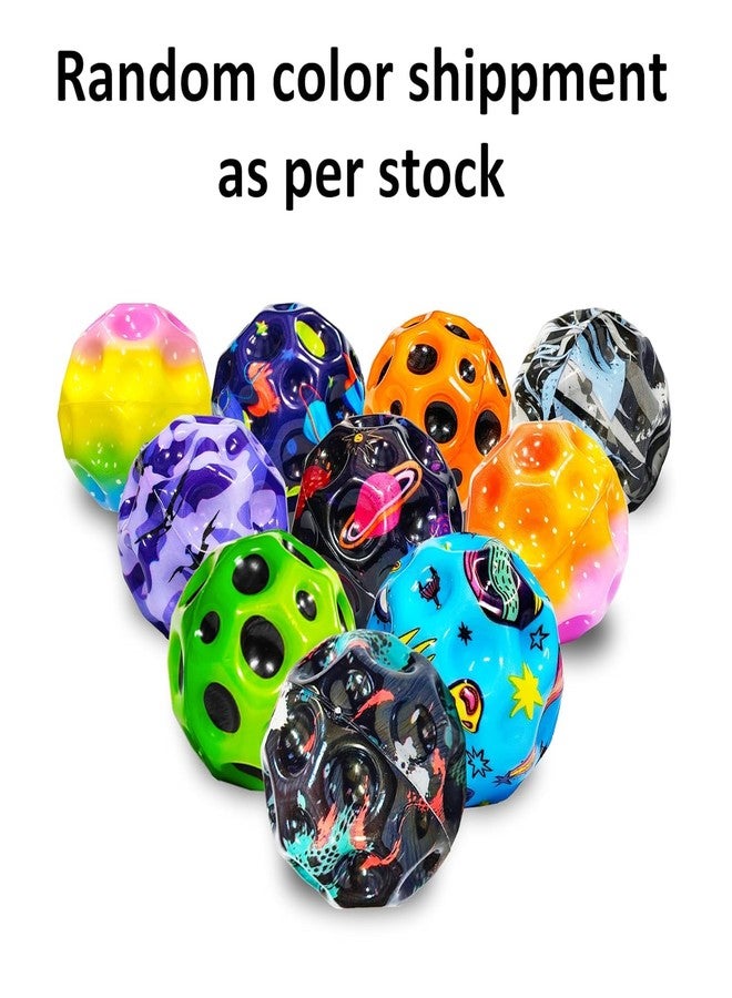 BANNI Super Bouncy Rubber Moon Ball for Kids & Adults | Crater Surface High Bounce Soft Foam Ball with Textured Grip, Multicolor Toy for Indoor Outdoor Play - Pack of 1 - Image 3