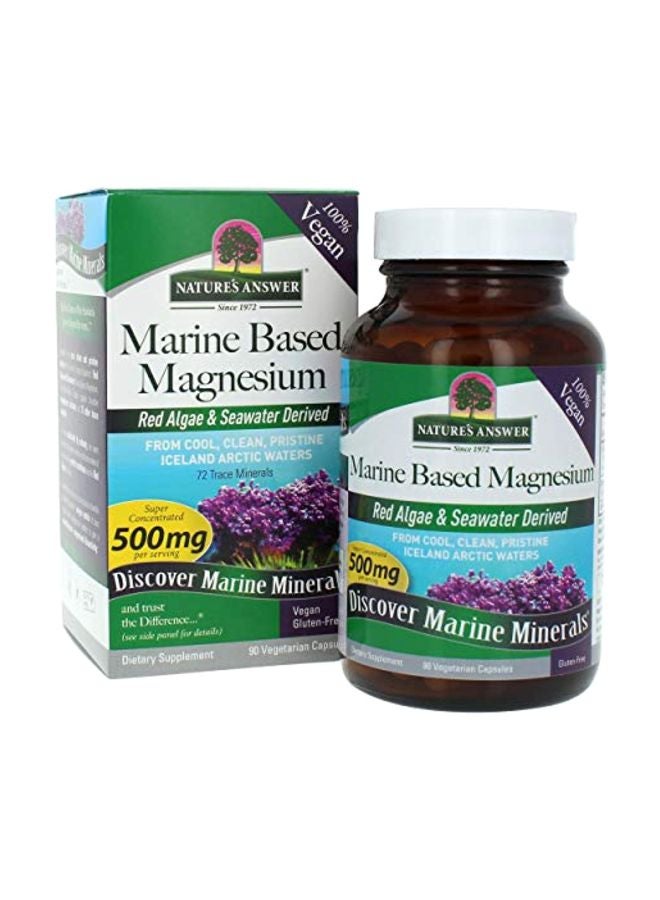 NATURE'S ANSWER Marine Based Magnesium Dietary Supplement 500mg - 90 Capsules - Image 1