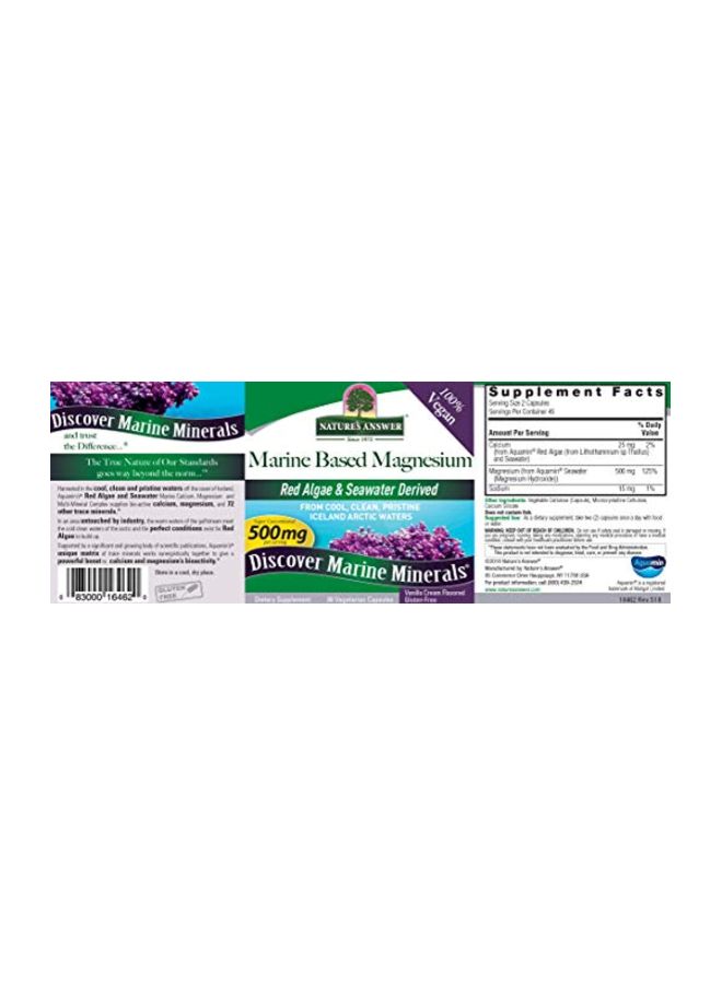 NATURE'S ANSWER Marine Based Magnesium Dietary Supplement 500mg - 90 Capsules - Image 3