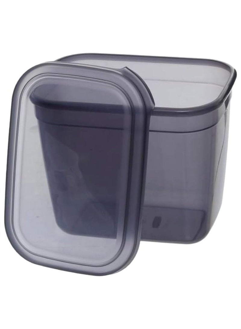 Titiz 3 Pieces Airtight Plastic Food Storage Containers Set Rectangular Small Storage Boxes Microwave Freezer And Dishwasher Safe Bpa Free 670Ml 1200Ml 2300Ml -Transparent Grey - Image 2