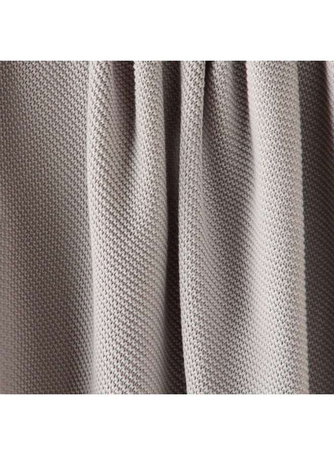 Nini Baby - Organic Cotton Knitted Blanket, Elegant Trim, Antibacterial Finish – Mist Grey, 0-36 Months - Image 5