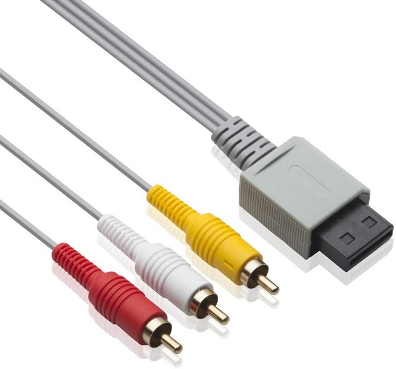 TENINYU كابل AV لجهاز Wii و Wii U، كابل مركب 3 RCA بطول 6 أقدام مع طلاء ذهبي، متوافق مع دقة 480P لجهاز Wii/Wii U وشاشات HDTV - Image 2